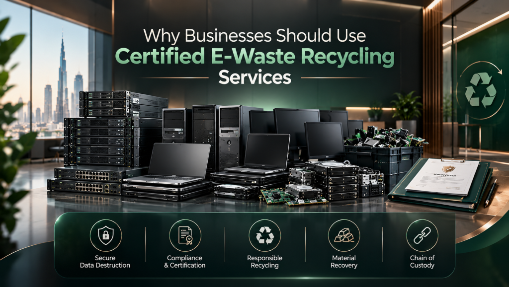 IT waste recycling buyer in bulk Dubai